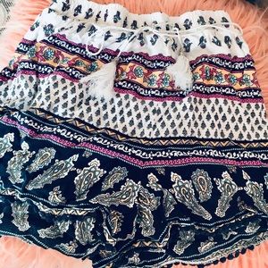 Colorful Paisley Print Shorts